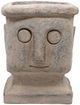 A & B Home Gray Vintage Stone Tribe Plant Pot-0