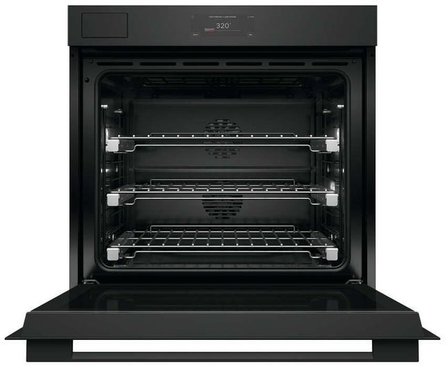 Fisher & Paykel Series 11 Minimalist 30" Black Glass Steam Assist Wall Oven with Self-Cleaning-1