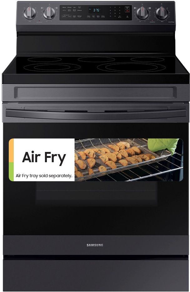 Samsung 30" Fingerprint Resistant Black Stainless Steel Smart Freestanding Electric Range-0