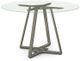 Amisco Customizable Dirk 48" Clear Glass Top Round Table-0