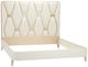 Michael Amini® La Rachelle Beige/Medium Champagne California King Upholstered Panel Bed-2