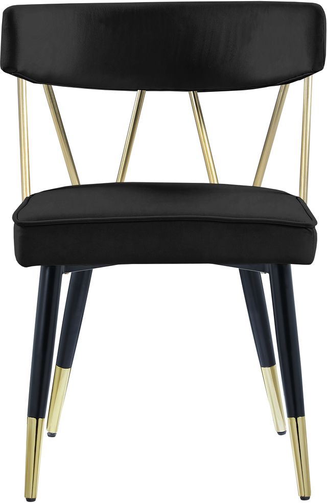 Meridian Furniture Rheingold Black Velvet Dining Chair-1