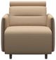 Stressless® by Ekornes® Customizable Emily Long Seat Chaise Sofa with Wood Trim and Legs-1