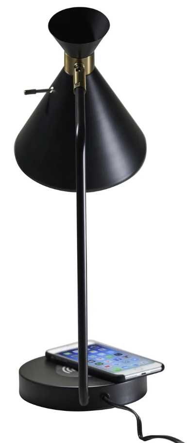 Adesso® Maxine Matte Black AdessoCharge Desk Lamp-1