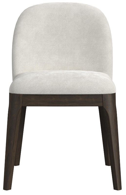 Elements International Sylvie Dark Brown/White Upholstered Dining Side Chair-1