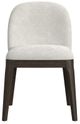 Elements International Sylvie Dark Brown/White Upholstered Dining Side Chair-1