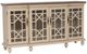 Linon 4-Door Brown/Cream Media Credenza-0