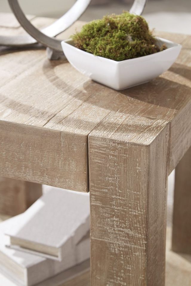 Signature Design by Ashley® Waltleigh Distressed Brown End Table-2