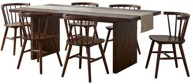 Coaster® Decker 7-Piece Walnut Rectangular Dining Table Set-0