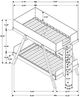 Coaster® Frankie Natural/Van Courtland Blue Twin Over Twin Bunk Bed-4