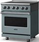 Viking® 5 Series 30" Novembery Sky Pro Style Electric Range with Polished Chrome Trim-2