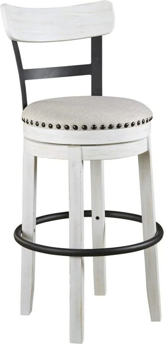 Signature Design by Ashley® Valebeck White Tall Swivel Barstool
