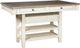 Signature Design by Ashley® Bolanburg Weathered Gray Rectangular Counter Height Dining Table with Antique White Storage Base-3