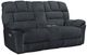 Corinthian Furniture Baker Blue Power Reclining Loveseat with Power Headrest, Console, and Lumbar -0