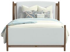 Flexsteel® Verona Brown Oak/Cream Queen Upholstered Panel Bed