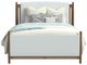Flexsteel® Verona Brown Oak/Cream Queen Upholstered Panel Bed-1
