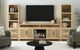Elements International Ridgemont Natural 82" TV Console with Fireplace Insert-1