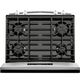 GE® 30" Free Standing Gas Range-Stainless Steel/Black-3