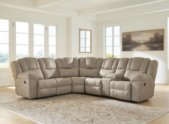 Signature Design by Ashley® Pearce-Pike 3-Piece Birch Manual Reclining Sectional with Console-1