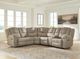 Signature Design by Ashley® Pearce-Pike 3-Piece Birch Manual Reclining Sectional with Console-1