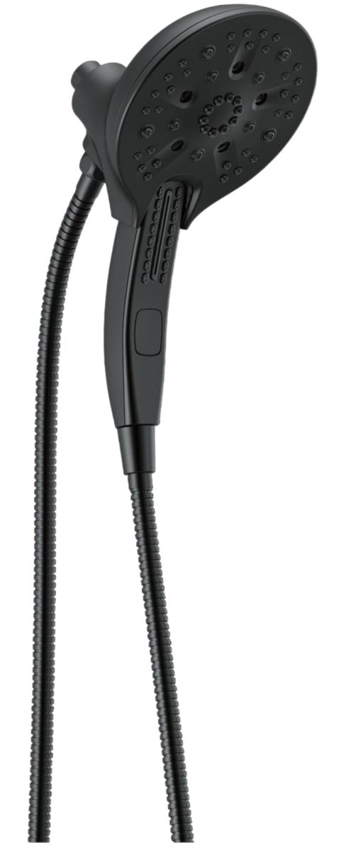 Delta Universal Showering In2ition® H2Okinetic® Matte Black 5-Setting 2-in-1 Shower-0