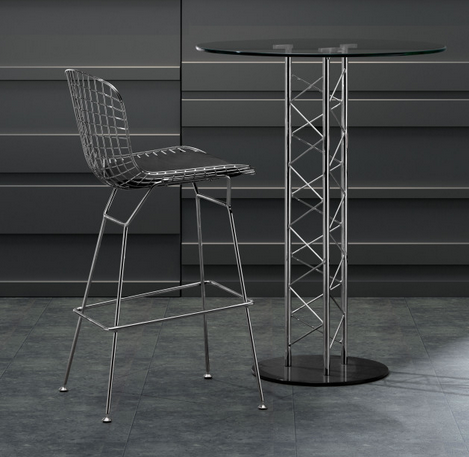 Zuo® Modern Wire Chrome Bar Chair-2