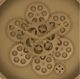 A & B Home Clear/Gold/White Round Gear Clock-4
