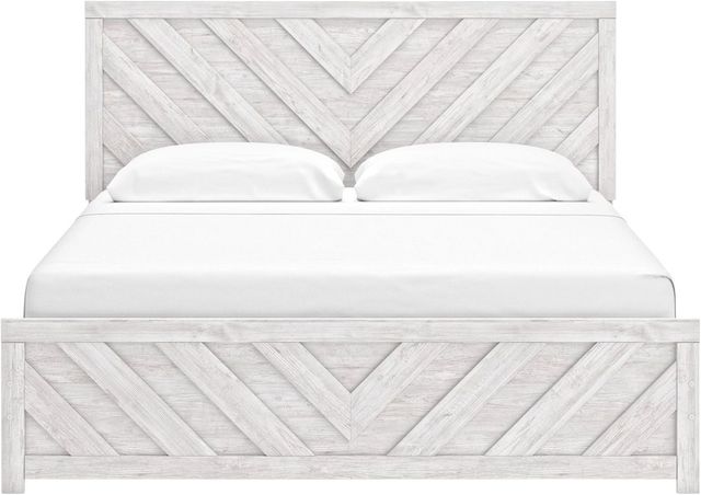 Signature Design by Ashley® Cayboni Whitewash King Panel Bed-1