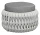 CabanaCoast® Customizable Trellis Aluminum/Natural Fiber Outdoor Ottoman-1