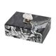 A & B Home Black 10" Marbled Jewelry Case-0