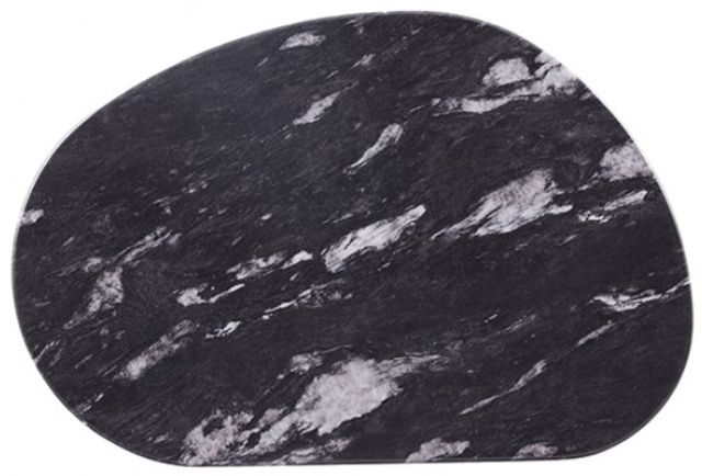Furniture of America® Northwich Black/Gray Oval Coffee Table with Matte Gold Base-2