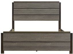 Mazin Furniture Vestavia Antique Gray/Dark Brown Queen Bed-2