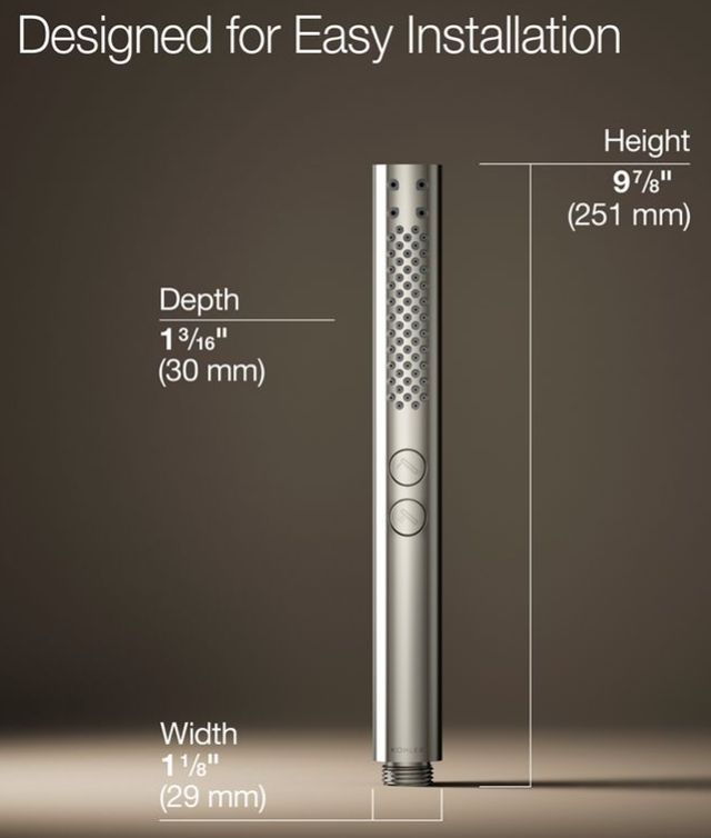 KOHLER® Shift®+ Vibrant Polished Nickel 1.75 GPM Round 2-Function Handshower-3