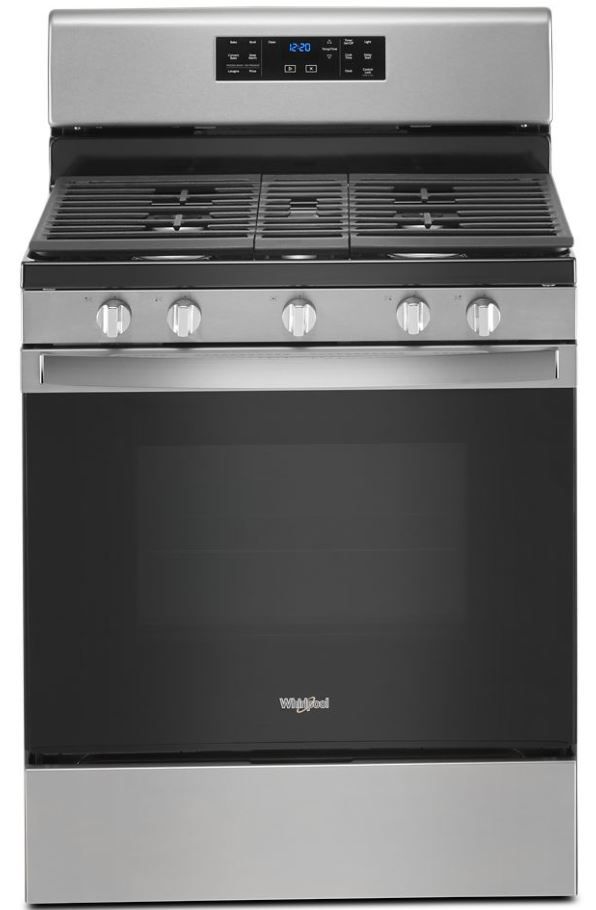 Whirlpool® 30" Stainless Steel Free Standing Gas Range-0