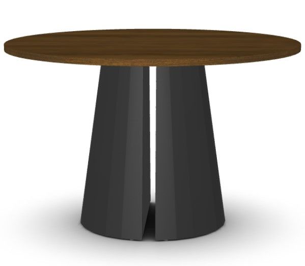 Amisco Customizable Gemma Walnut Veneer 48'' Bar Height Round Table-1
