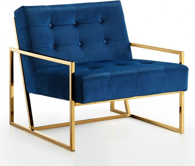 Meridian Furniture Pierre Navy Velvet Chair-0