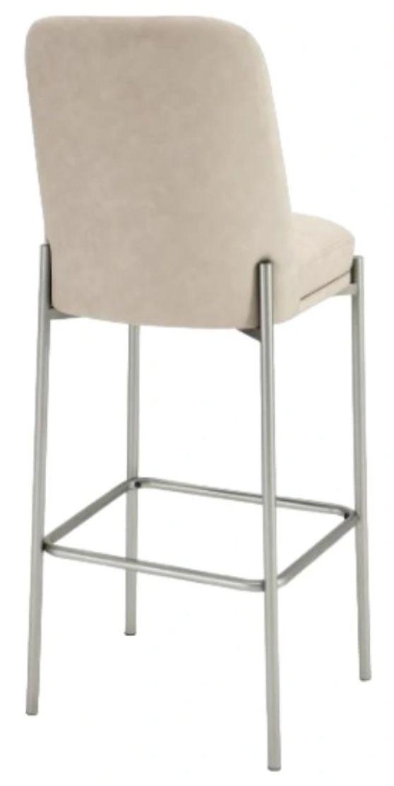 Modus Furniture Crossroads 2.0 Dion Brushed Nickel/Camel Upholstered Bar Stool-3