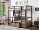 Furniture of America® Callistus Warm Gray Twin Workstation Loft Bed-3