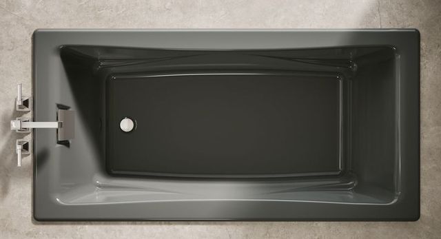 KOHLER® Tea-for-Two® Thunder Gray 72" x 36" Drop-In Bath-3