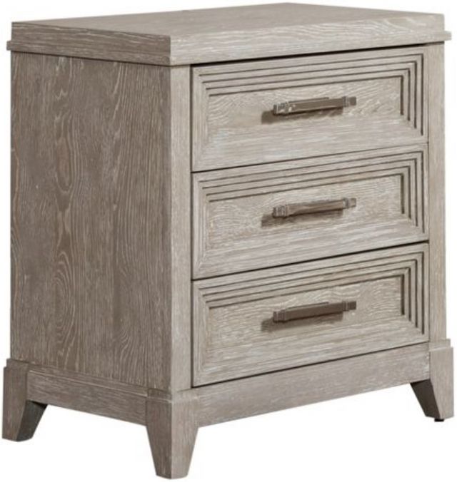 Liberty Furniture Belmar Washed Taupe/Silver Champagne Nightstand-0