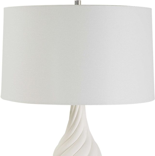 Uttermost® Twisted Swirl Chalk White Table Lamp-4