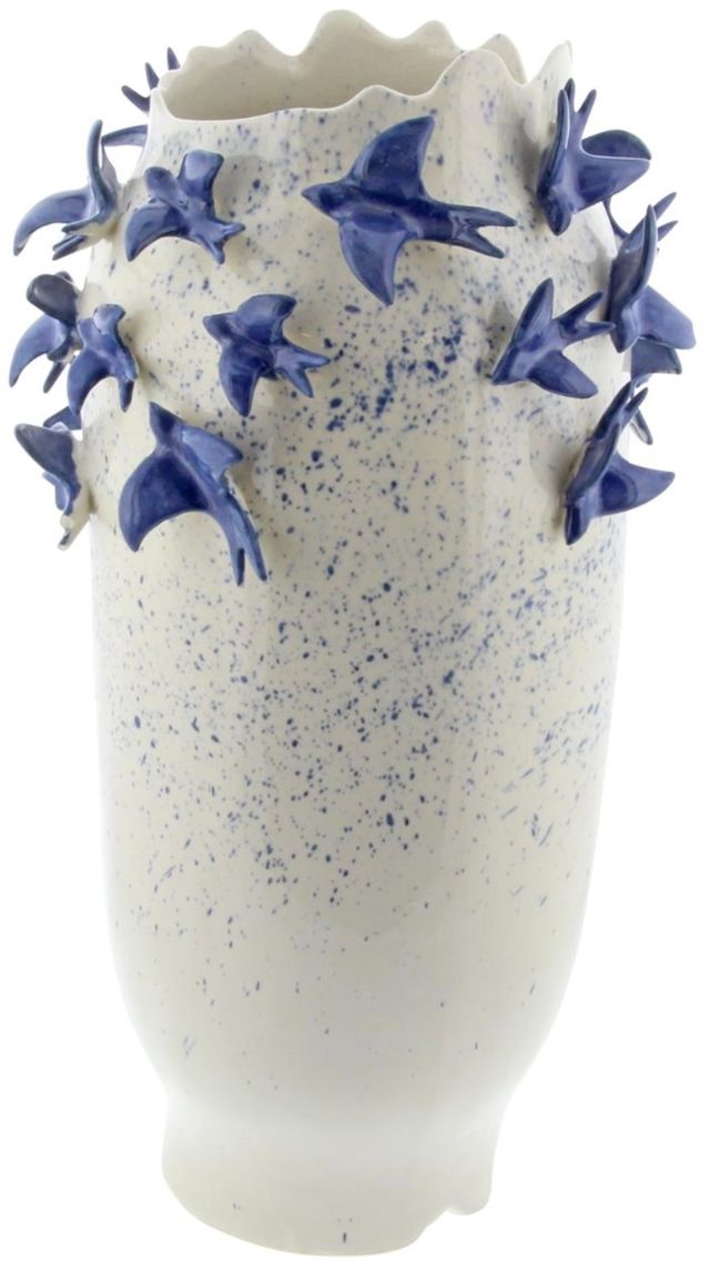 Deco Marche White 11” Bird 3D Vase-1