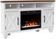 Legends Home Real Cozy Liberty Java/White 64" Corner Fireplace Console-0