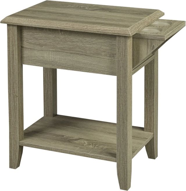 Brassex Inc. Dark Taupe Accent Table-0
