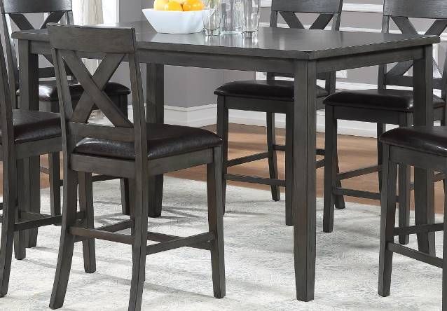 Urban Styles Furniture Palm Springs 7-Piece Gray Counter Height Dining Set-1