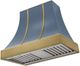 AGA Cascade 36" Stone Blue Wall Mounted Range Hood with Antique Brass Trim-0