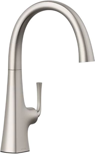 KOHLER® Graze® Vibrant Stainless Single-Handle Bar Sink Faucet-0