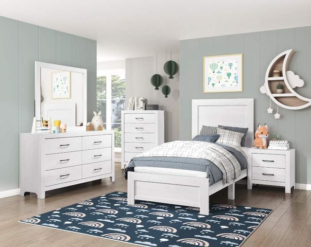 Homelegance® Corbin White Youth Twin Panel Bed-1