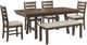 Elements International Jax 6-Piece Cherry Dining Set-0