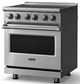 Viking® 5 Series 30" Stainless Steel Pro Style Induction Range with Polished Chrome Trim-3